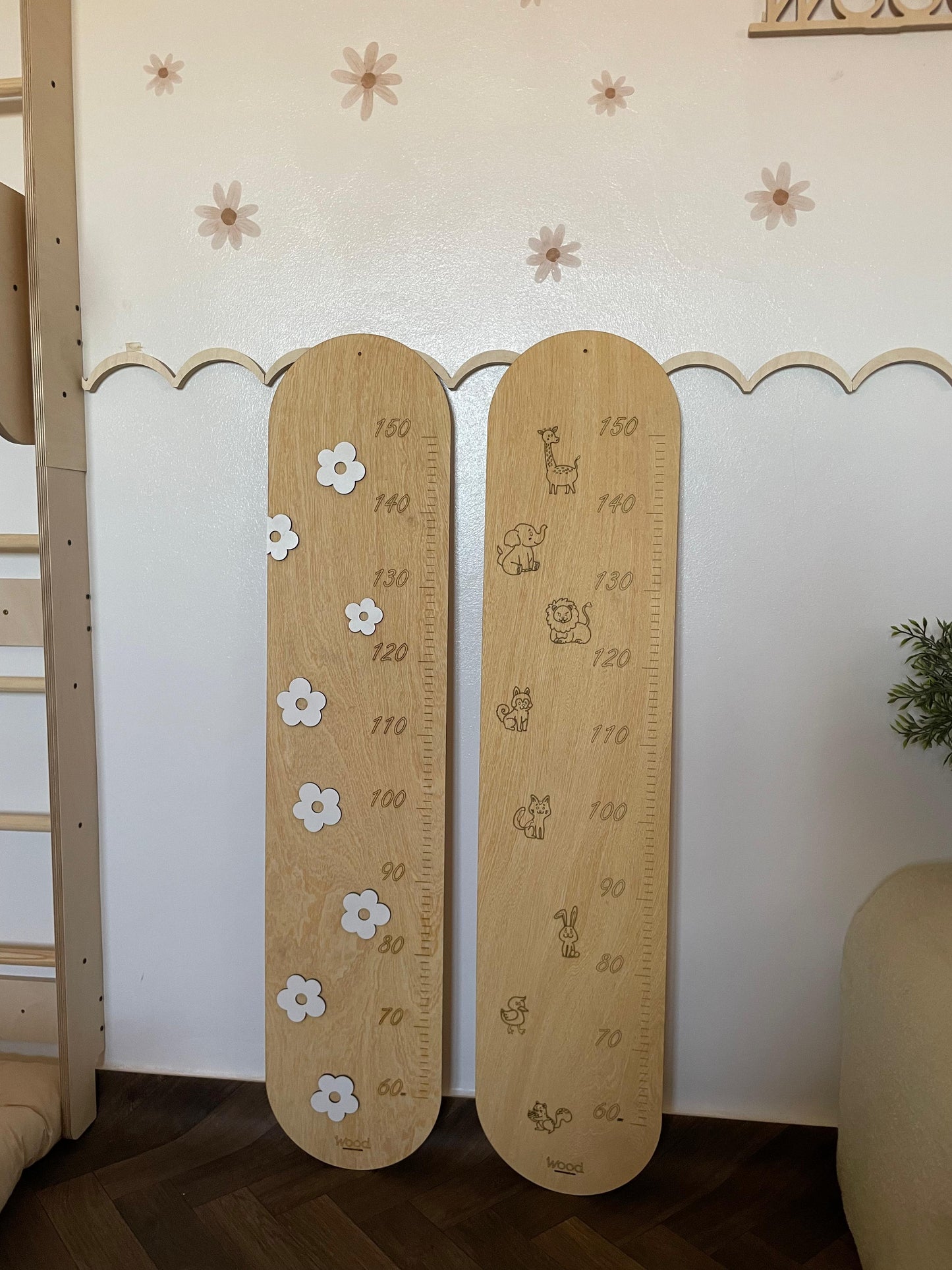 Toisemètre pour enfants en bois fleuri