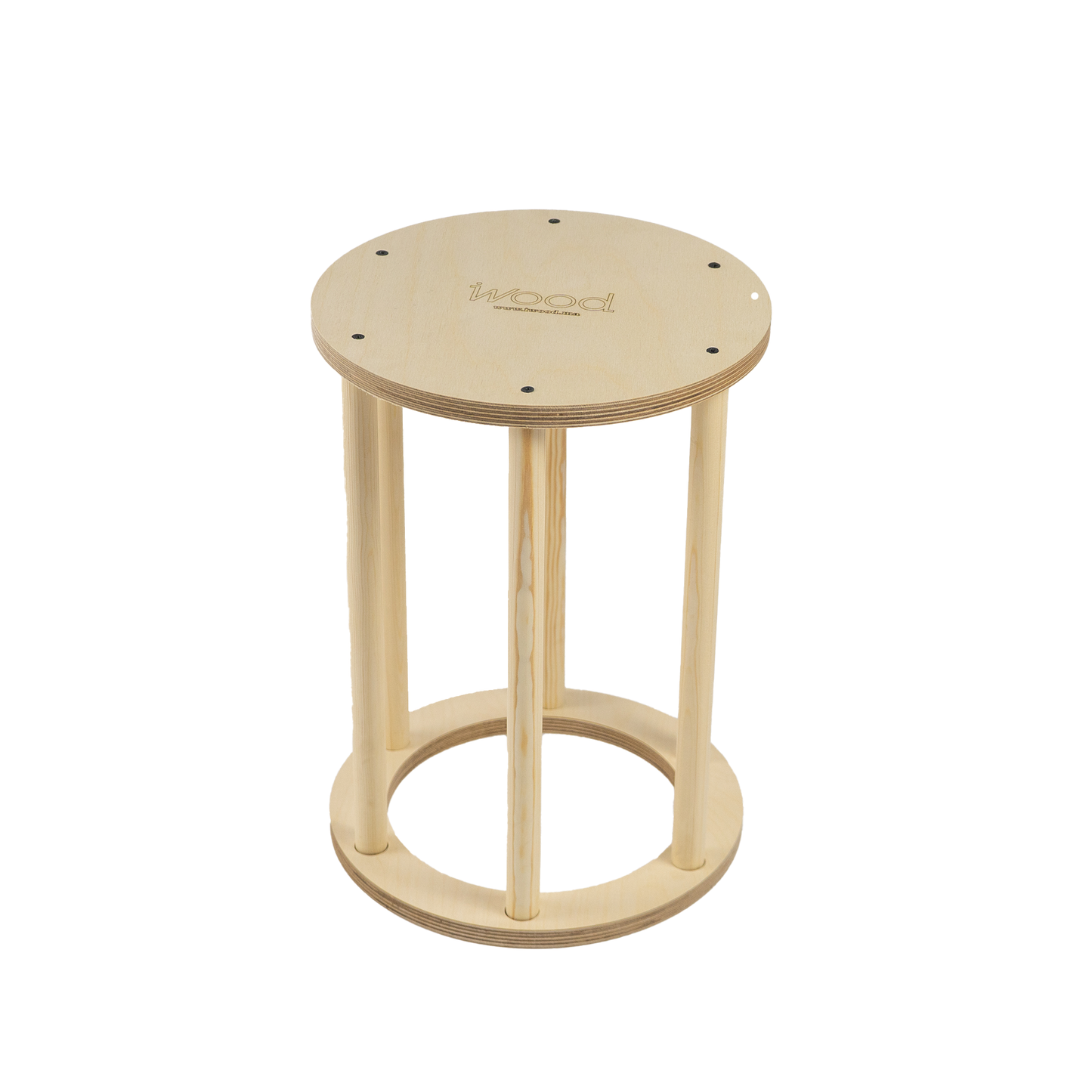 Tabouret Cylindrique en Bois – Design Léger et Fonctionnel